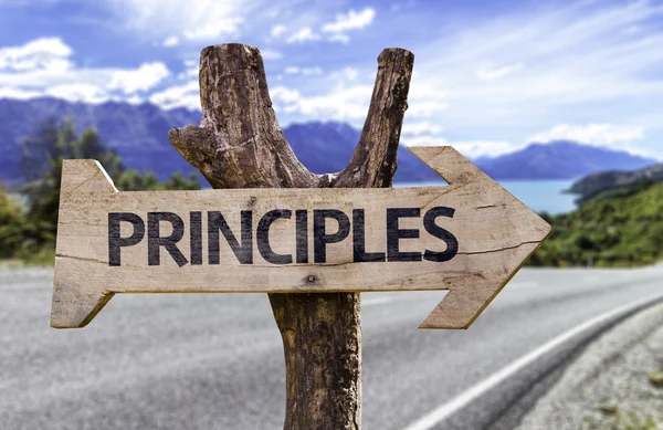 Principles wooden sign — Stock Photo, Image