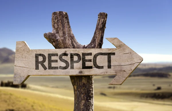 Respect wooden sign — Stock Photo, Image