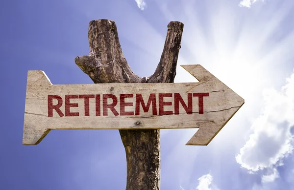 Retirement wooden sign — Stock Photo, Image