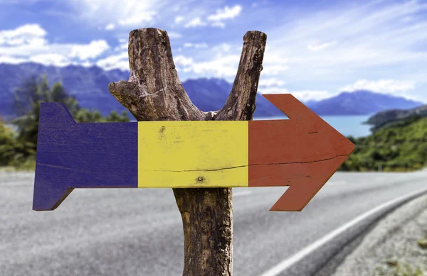 Francia segno di legno — Foto Stock