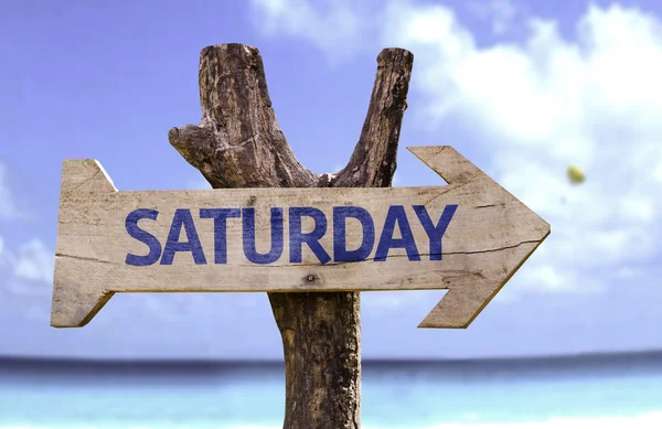 Saturday wooden sign — Stock Photo, Image