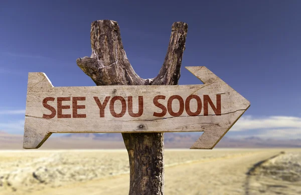 See you soon wooden sign — Stock Photo, Image