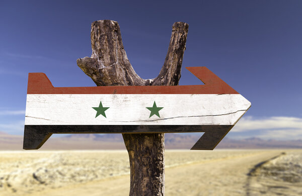 Syria wooden sign