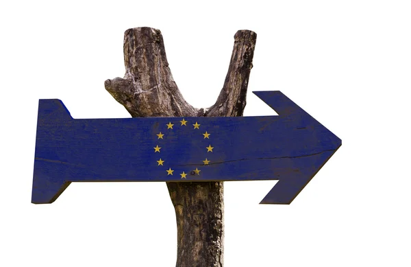 European Union wooden sign — Stock Photo, Image