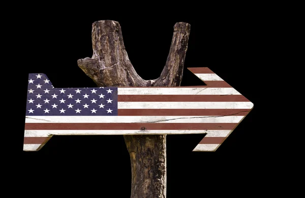 USA wooden sign — Stock Photo, Image