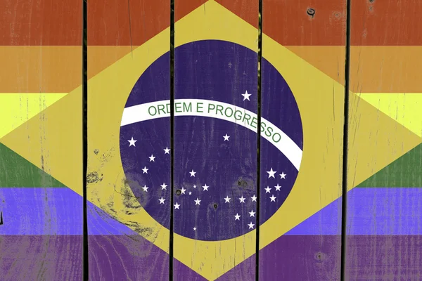 Brazilië homo vlag — Stockfoto