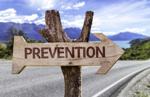 Prevention wooden sign Stock Image