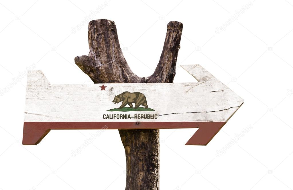 California State wooden sign
