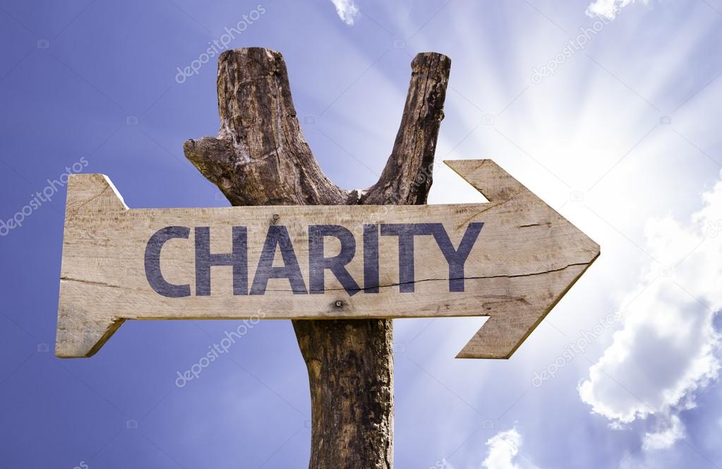 Charity wooden sign