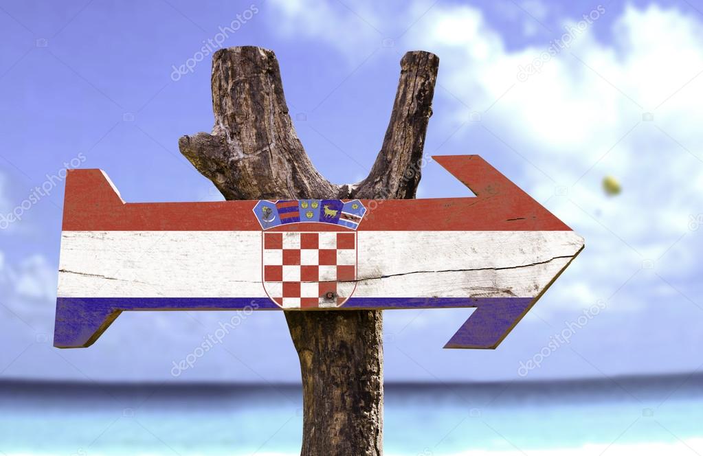 Croatia wooden sign