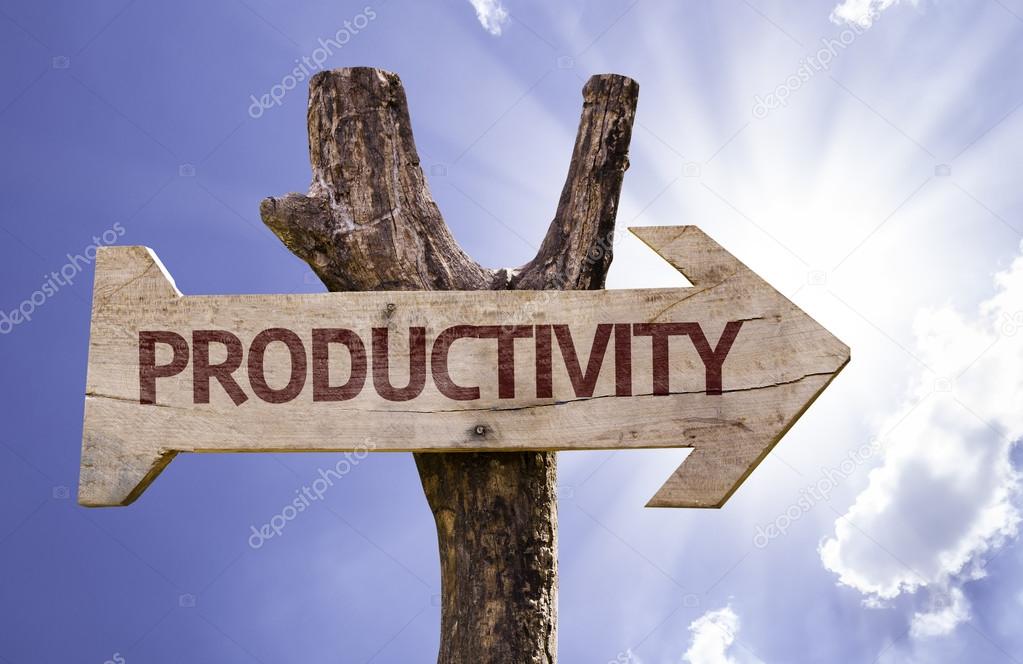 Productivity wooden sign