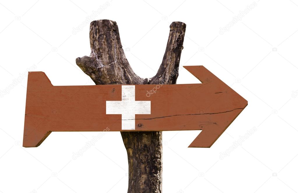 Switzerland wooden sign