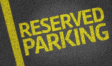 Parking space reserved for Reserved shoppers clipart