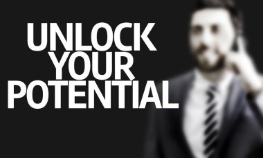 iş adamı metin ile potansiyel unlock
