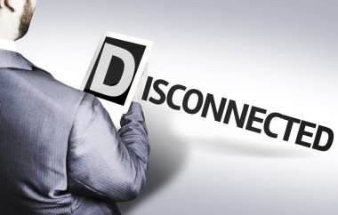 iş adamı bir kavram görüntü bağlantısı metni