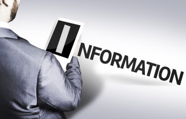 iş adamı bir kavram görüntü alanında metin bilgileri