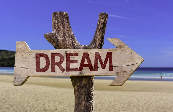 Dream wooden sign — Stock Photo, Image