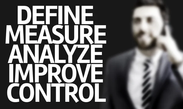 Texten definiera åtgärden analysera förbättra kontrollen — Stockfoto
