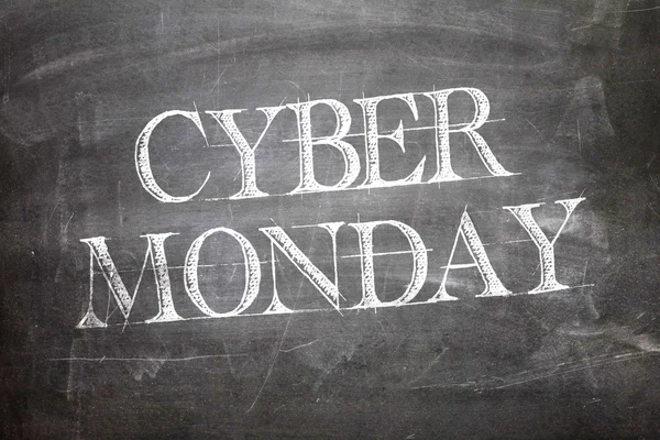 Cyber Monday written on blackboard — Stock Photo, Image