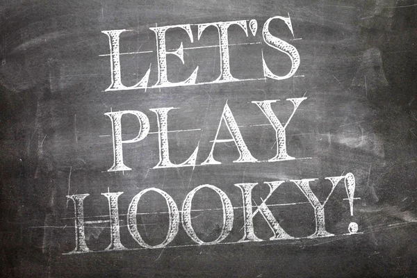 Lets Play Hooky written on board — Stock Photo, Image