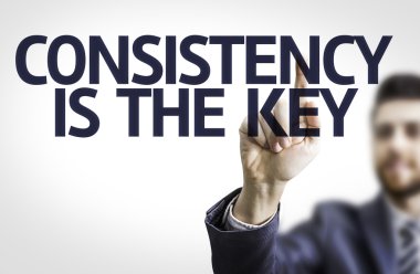 Board with text: Consistency is The Key clipart