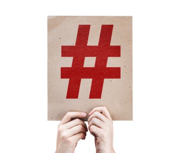 Hashtag simgesi kartı