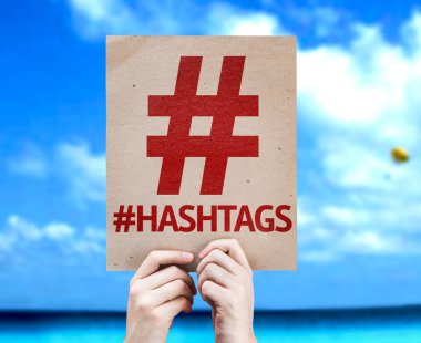 Hashtags kartı ile hashtag simgesi