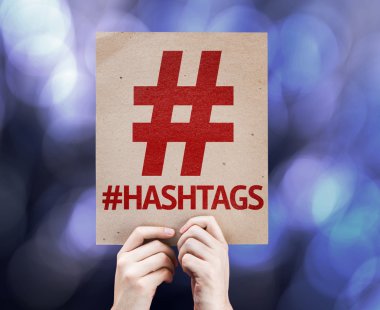 Yazılı Hashtags hashtag simgesiyle