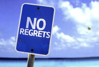 No Regrets sign clipart