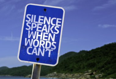 Sessizlik konuşuyor ne zaman kelimeleri Cant işaret