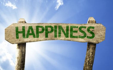 Mutluluk ahşap işareti