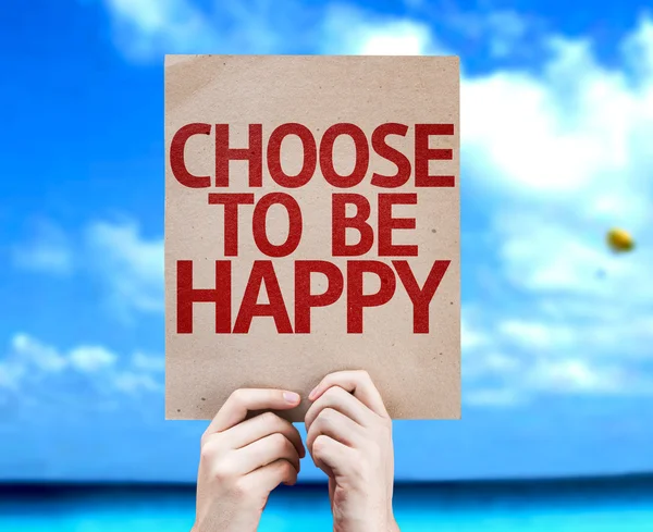 Elegir ser feliz tarjeta — Foto de Stock