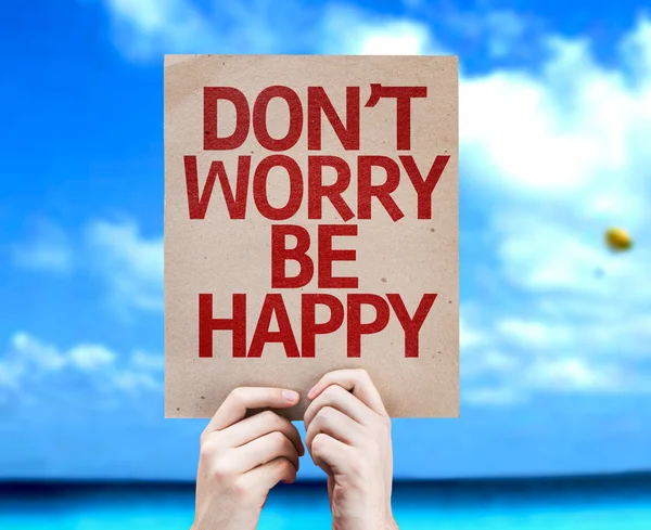 Não se preocupe Seja cartão feliz — Fotografia de Stock
