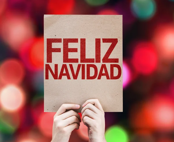 Καλά Χριστούγεννα (στα ισπανικά) κάρτα — Φωτογραφία Αρχείου