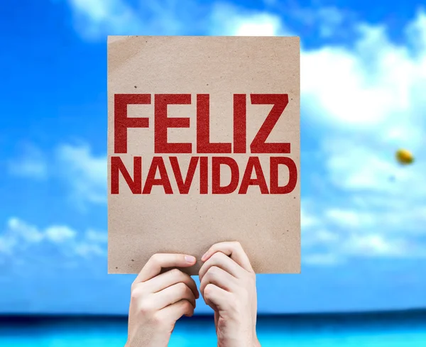 Merry Christmas (in Spanish) card — Stock Photo, Image