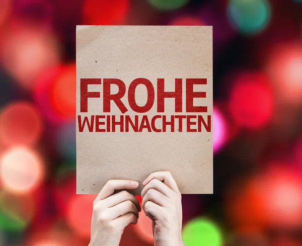 Gledelig jul (tysk) kort – stockfoto