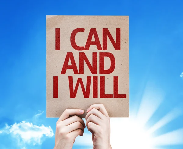 I Can and I Will card — Stock Photo, Image