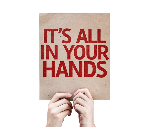 It's All In Your Hands card — Stock Photo, Image