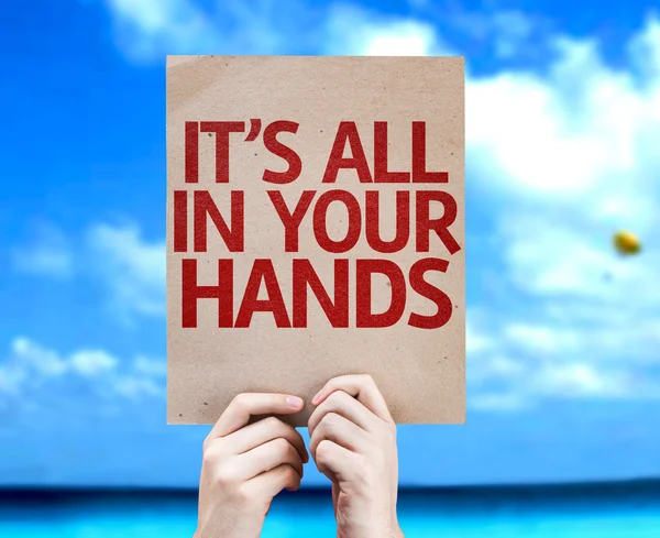 It's All In Your Hands card — Stock Photo, Image