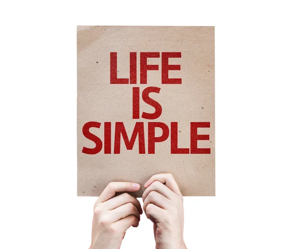 La vida es simple tarjeta — Foto de Stock