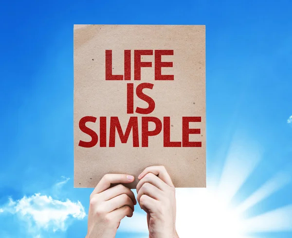 La vida es simple tarjeta — Foto de Stock