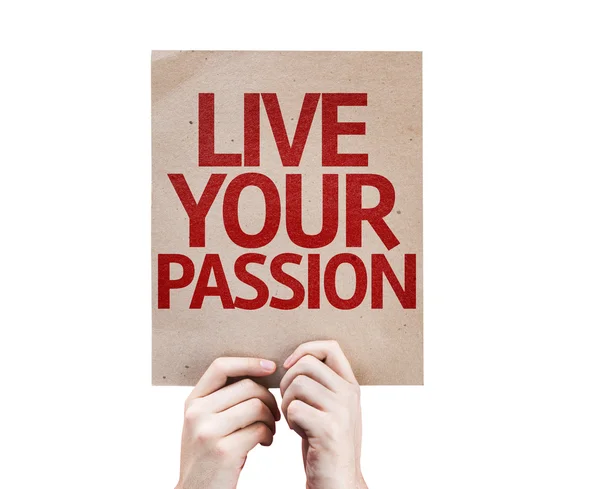 Live Your Passion-Karte — Stockfoto