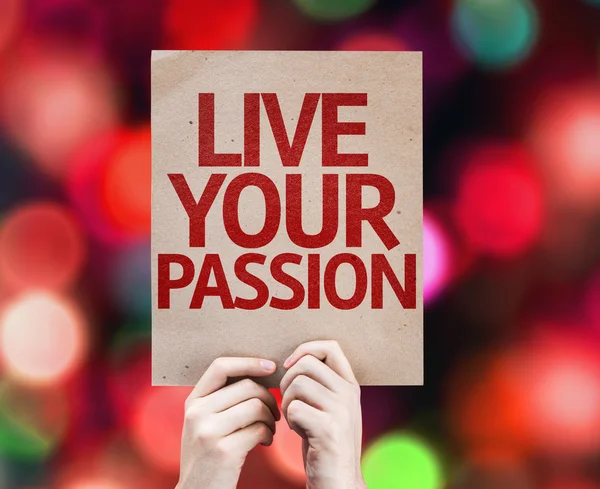 Live Your Passion karty — Zdjęcie stockowe