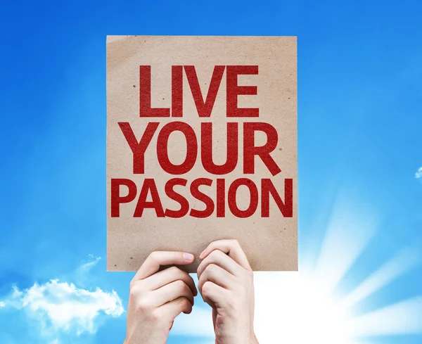 Live Your Passion-Karte — Stockfoto