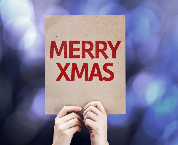 Neşeli Noel renkli arka plan üzerinde yazılı — Stok fotoğraf