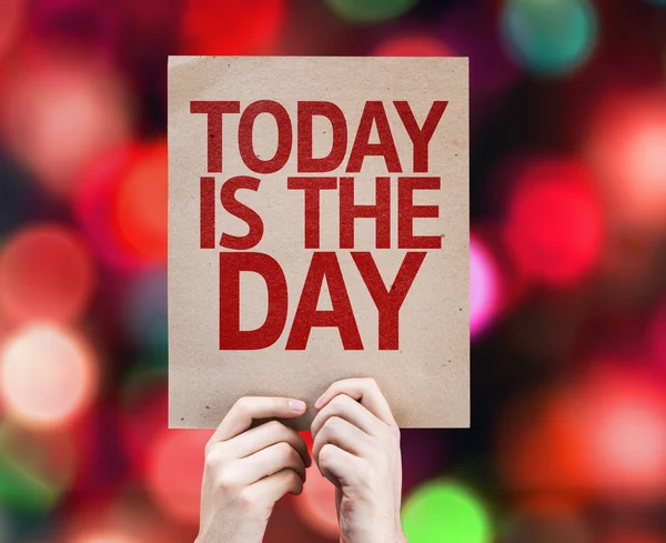 Today Is The Day written on colorful background — Stock Photo, Image