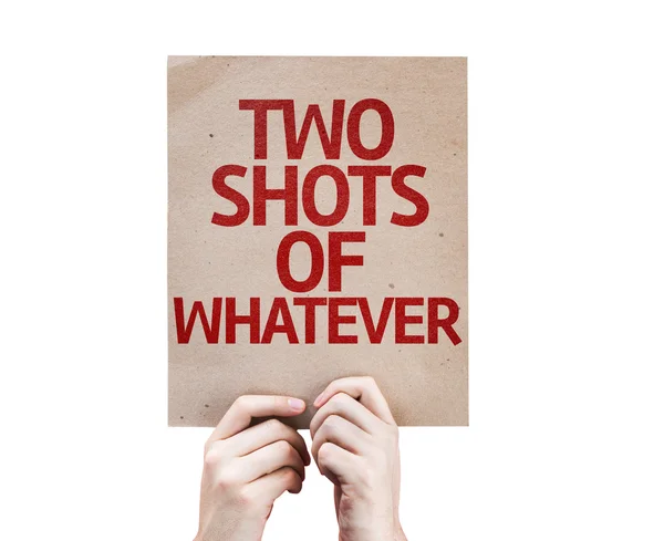 Two Shots Of Whatever card — Stock Photo, Image