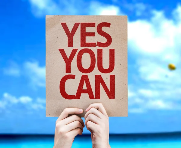 Yes You Can card — Stockfoto