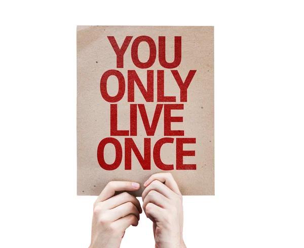 Você só vive uma vez cartão — Fotografia de Stock