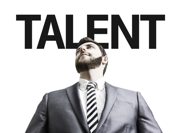 Zakenman met de tekst Talent — Stockfoto